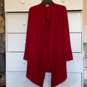 Red long blazer small Anne Klein